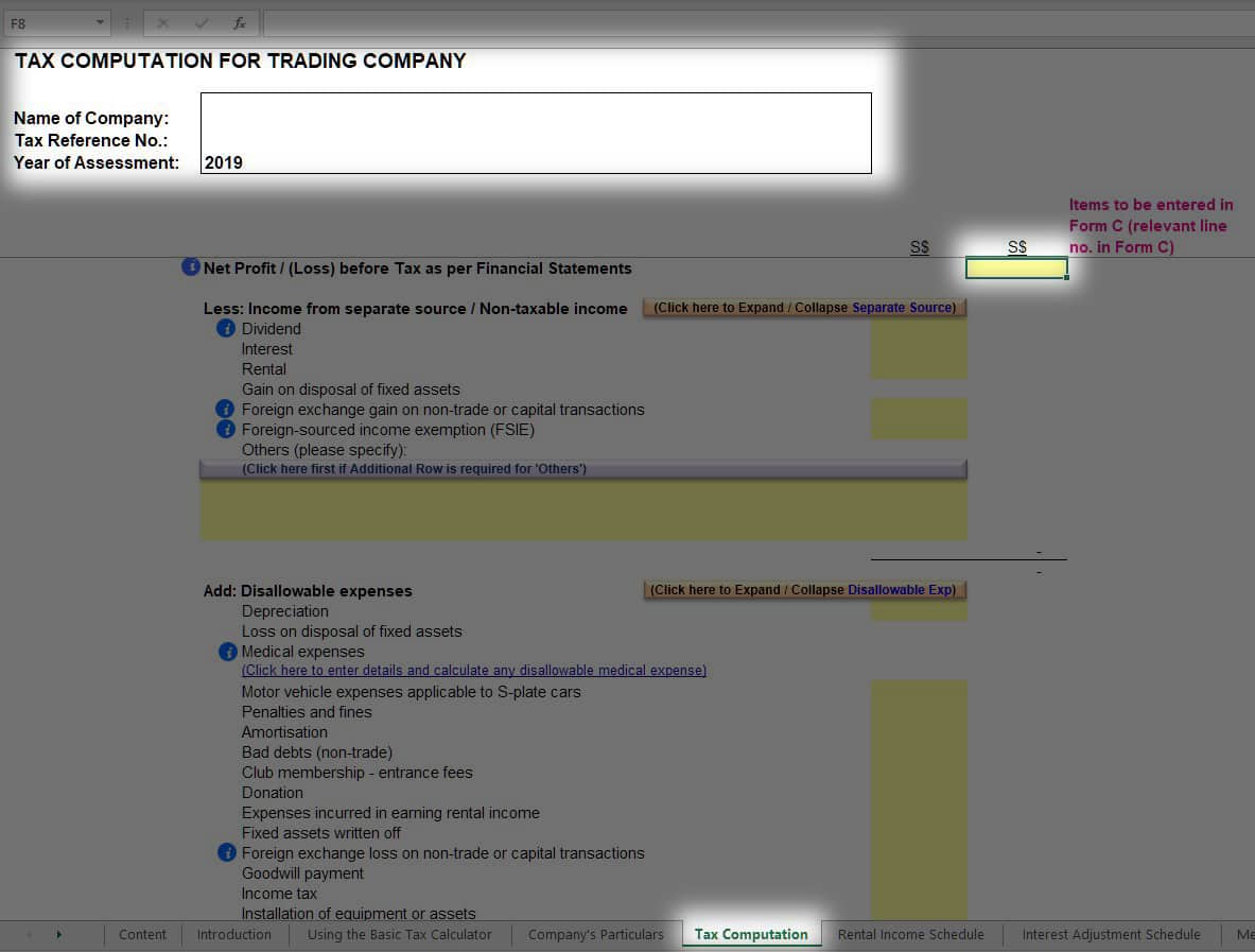 Singapore Tax Guide IRAS Corporate Tax Calculator Paul Wan & Co